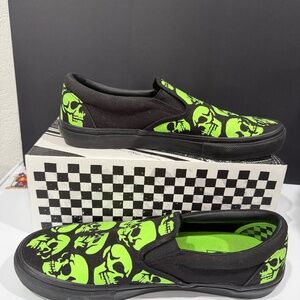 Vans Skate Slip-On Glow Skull Deadstock Men’s 12 Discontinued RARE